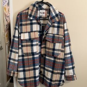 Soft Plaid Coat